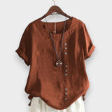 Afet | Klassiek Dames T-shirt met Ronde Hals